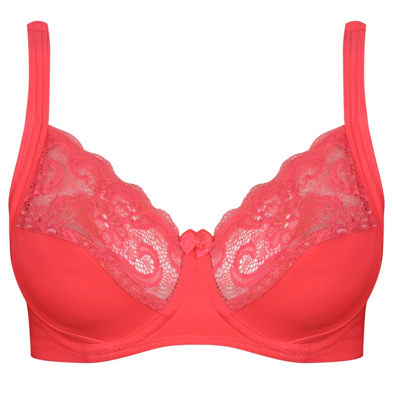 سوتین زنانه اما مدل فنردار دانتل کد 4921-3100 رنگ نارنجی