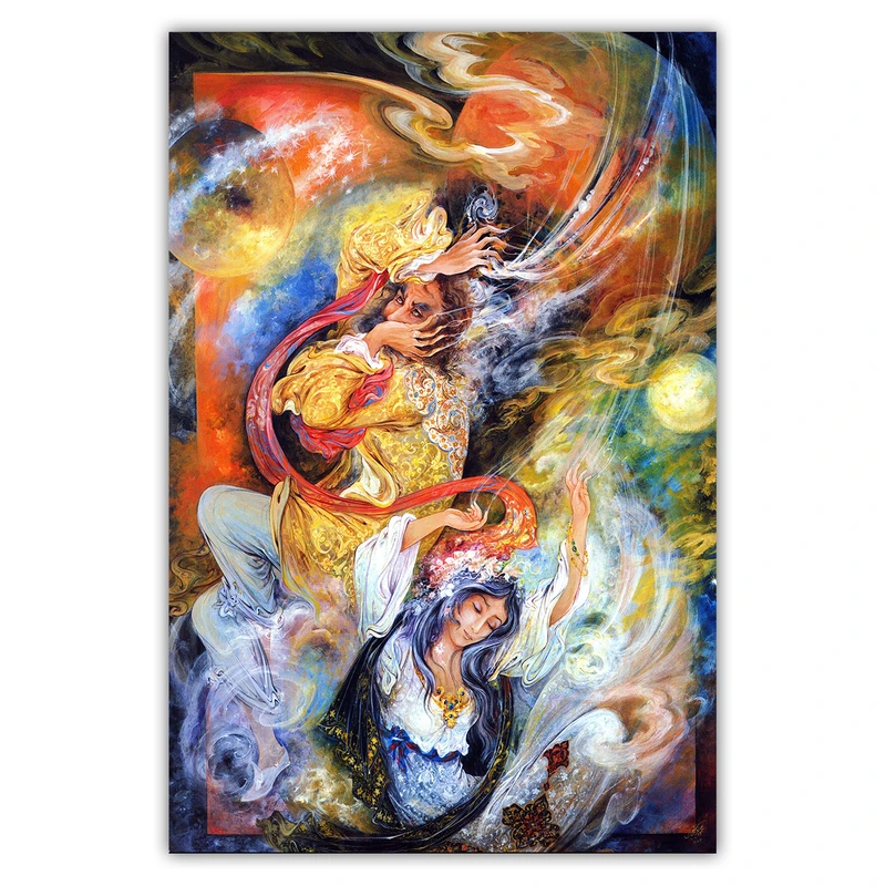 تابلو شاسی طرح مینیاتور اثر استاد فرشجیان کد PR036