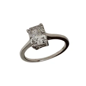 انگشتر نقره آیس کات زنانه کد 111