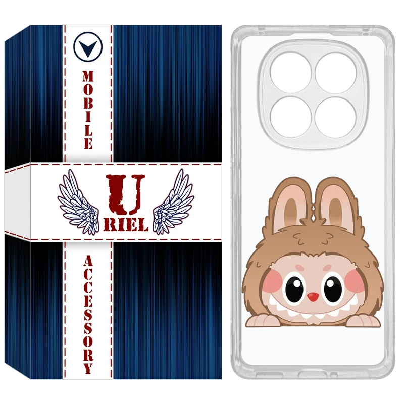 کاور یوریل مدل Clear کد 143 طرح لبوبو Labubu مناسب برای گوشی موبایل شیائومی Redmi Note 14 Pro 4G / Poco X7