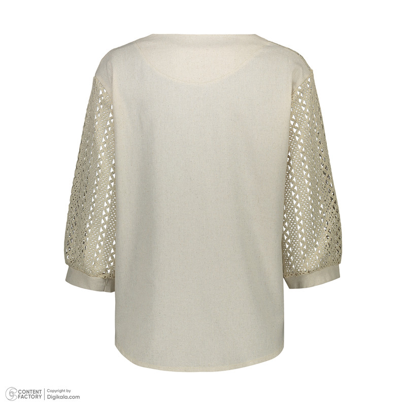 بلوز آستین بلند زنانه مدل گیپور چهارفصل ساده کد 7799