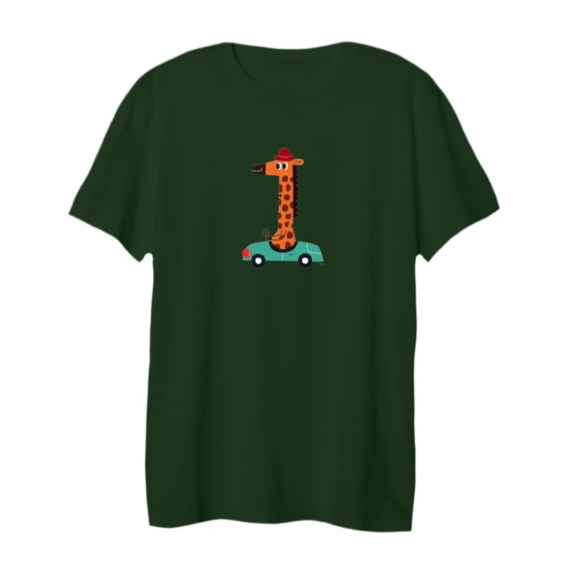 تی شرت لانگ آستین کوتاه زنانه مدل آقای زرافه