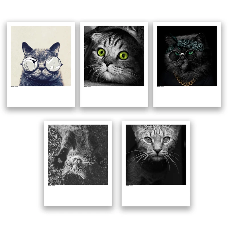 آویز تزیینی عرش مدل فانتزی گربه کد Asa102 مجموعه پنچ عددی