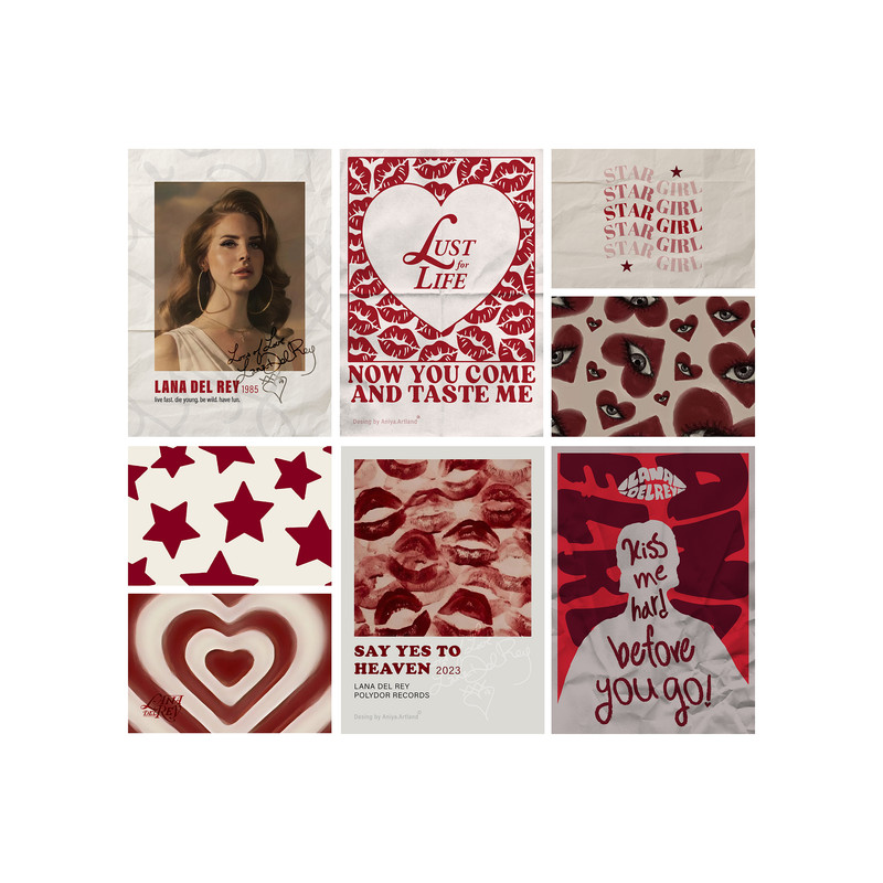 پوستر مدل مجموعه 8 عددی طرح پینترستی کد 10