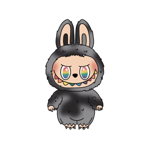 استیکر پارچه و لباس پاد آفرین طرح لبوبو کد 18