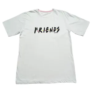 تی شرت لانگ  آستین کوتاه زنانه مدل فرندز رنگ سفید