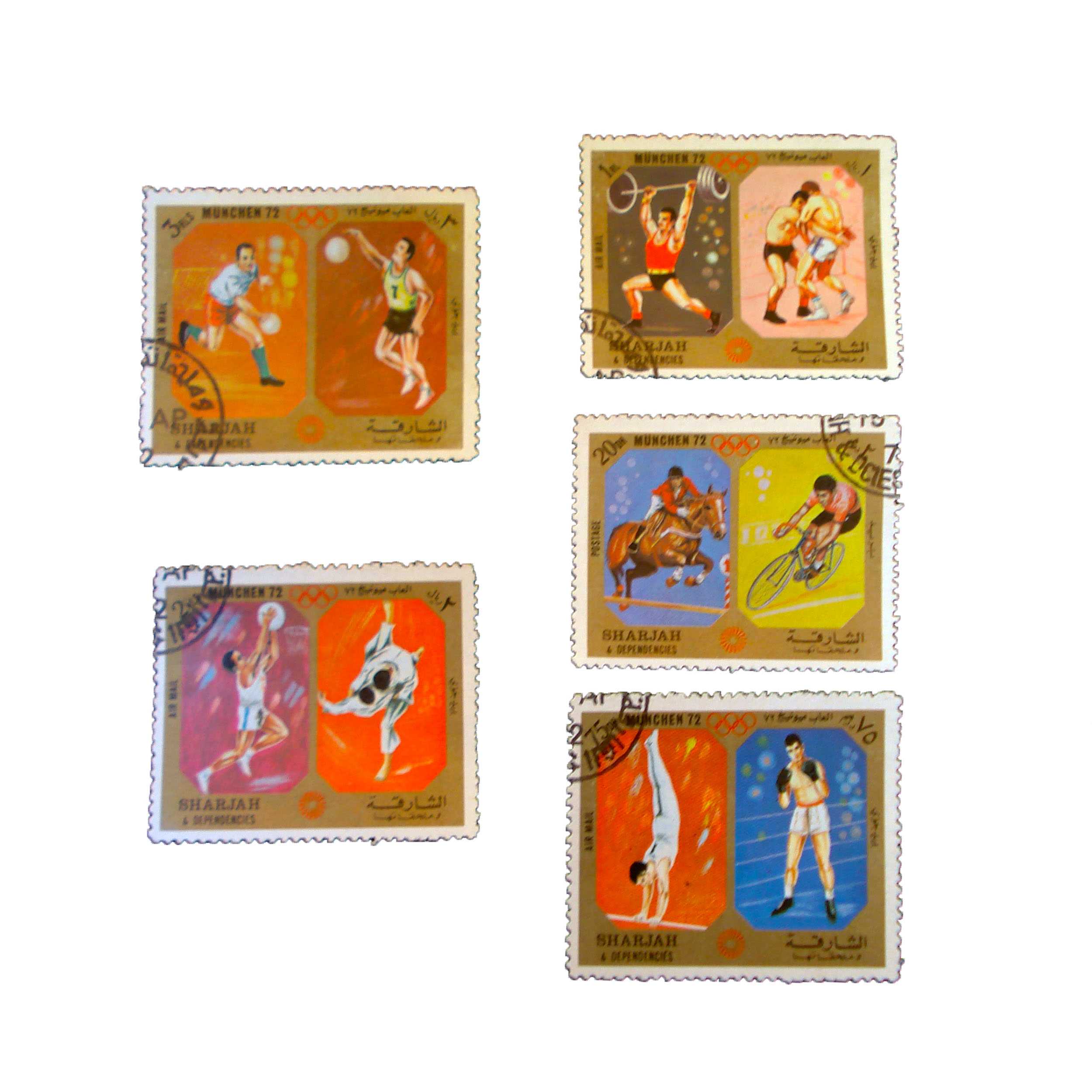 تمبر یادگاری طرح ورزشی کد var-803 مجموعه 5 عددی