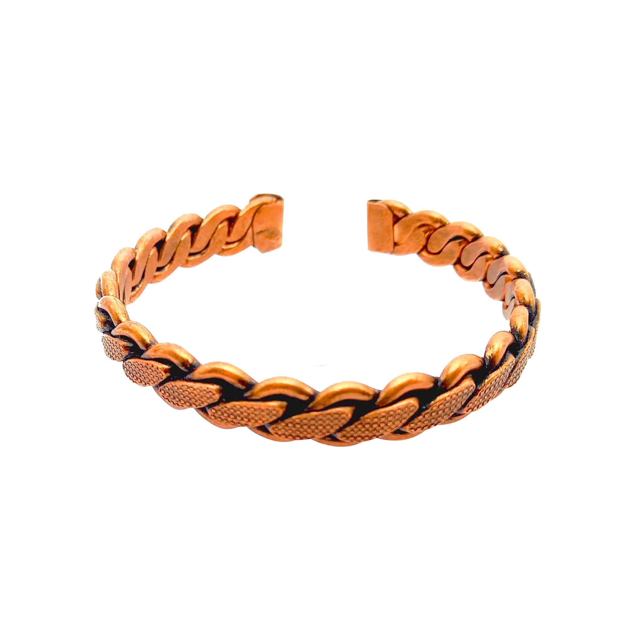 دستبند مردانه طرح زنجیری مدل مسی کد 628DSM