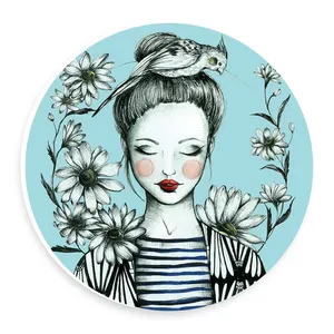  دیوارکوب طرح دختر و طوطی مدل wtb736