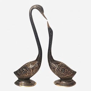 مجسمه برنجی مدل قوهای عاشق کد S-4324 بسته دو عددی 