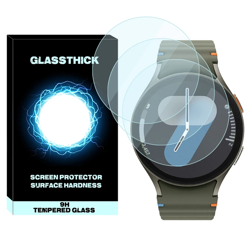 محافظ صفحه نمایش شیشه‌ای گلستیک مدل Glass-GL مناسب برای ساعت هوشمند سامسونگ Galaxy Watch 7 40mm بسته سه عددی