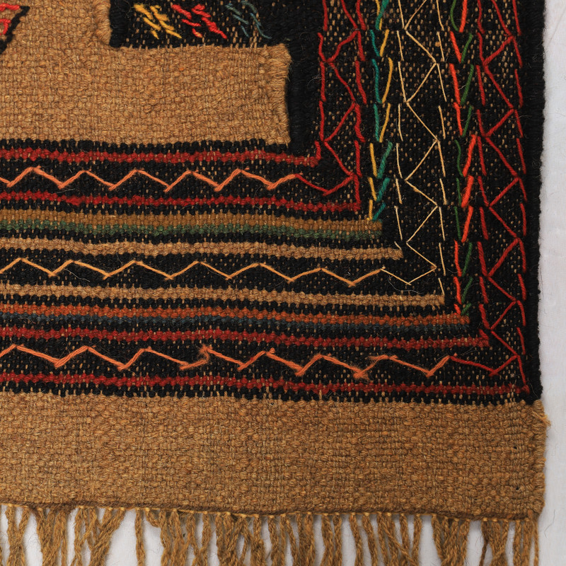 گلیم دستبافت مدل سفره کردی کد 4020513