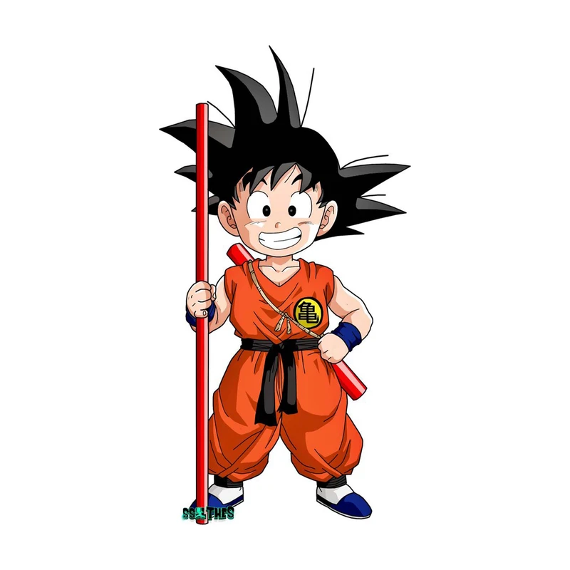 استیکر لپ تاپ و موبایل مدل انیمه طرح دراگون بال سان گوکو Dragon ball Son Goku کد 3802