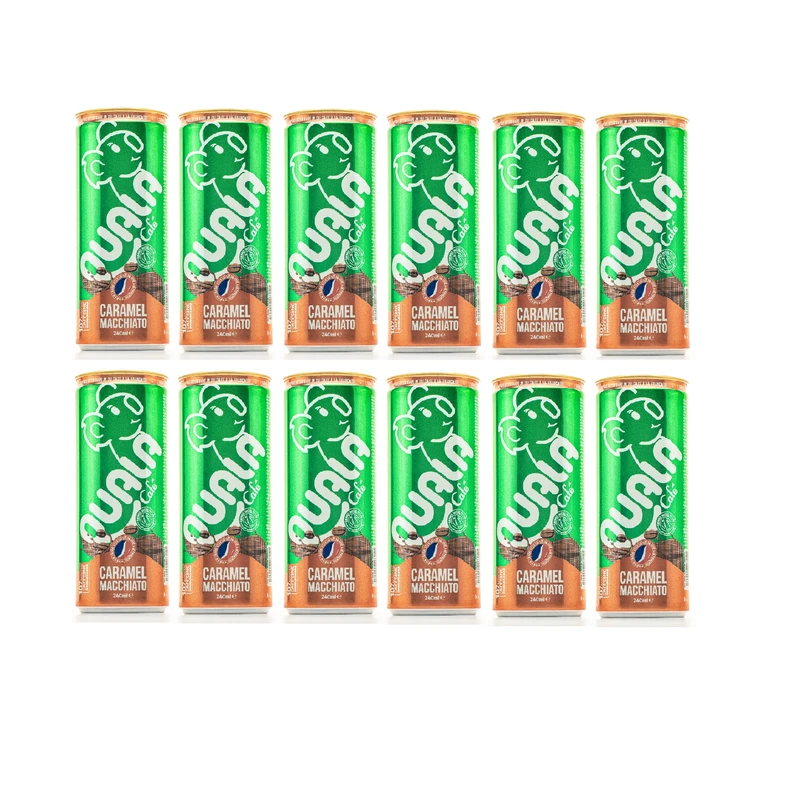 آیس کافی طعم کارامل ماکیاتو کوالا - 240 گرم بسته 12 عددی