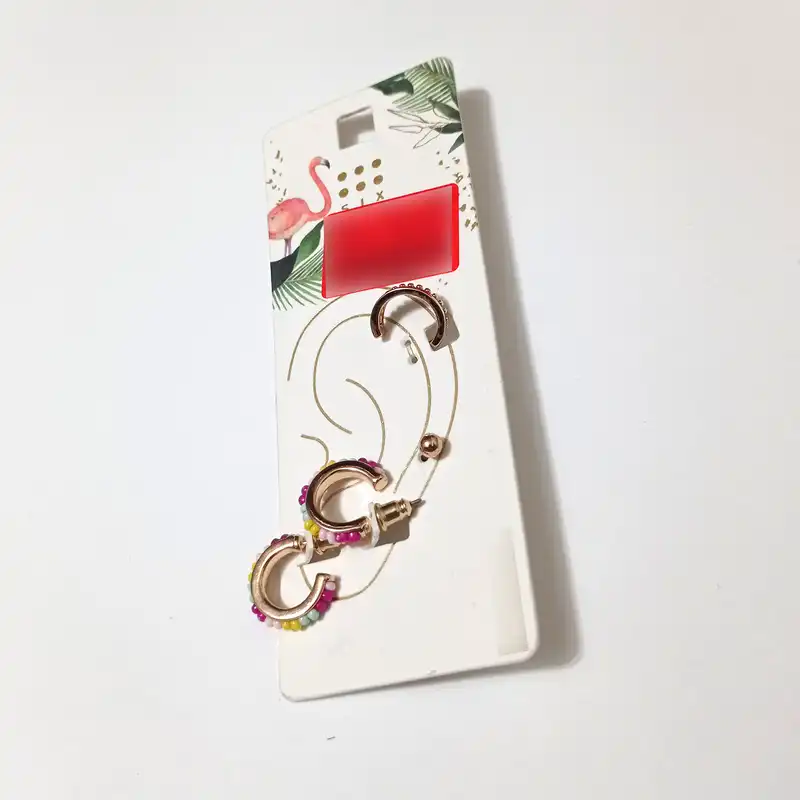 گوشواره زنانه سیکس مدل ایرکاف کد 5002 nitsil مجموعه 4 عددی