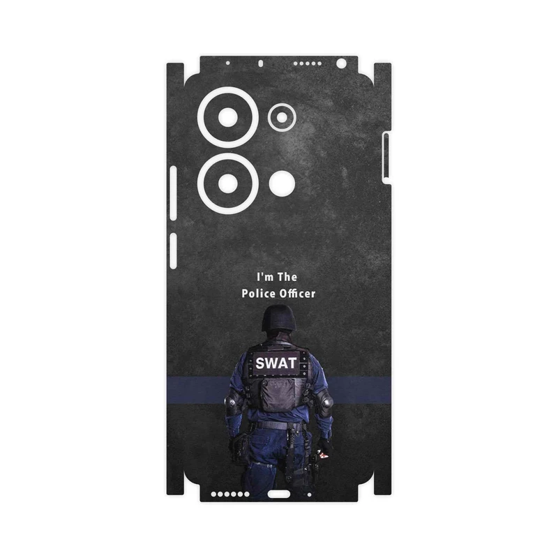 برچسب پوششی ماهوت مدل Police Officer-FullSkin مناسب برای گوشی موبایل شیائومی Redmi Note 13 Pro 4G