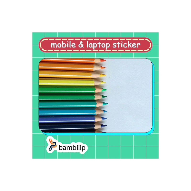 استیکر بامبیلیپ مدل کارت عابر طرح تنالیته ی مدادرنگی ها کد 9054930