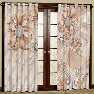 پرده مدل گل دار مخمل پانچی کد 1330 سایز 140x280 سانتی متر