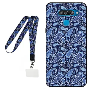 Megafone Paisley 0026 Cover For LG Q60 Mobile Neckband