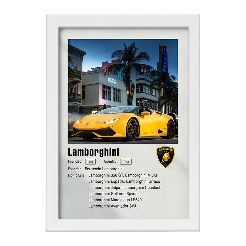 تابلو خندالو مدل ماشین لامبورگینی (Lamborghini) کد F11952