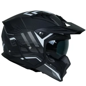 کلاه کاسکت فک جداشونده راپیدو مدل 890+ whte blk