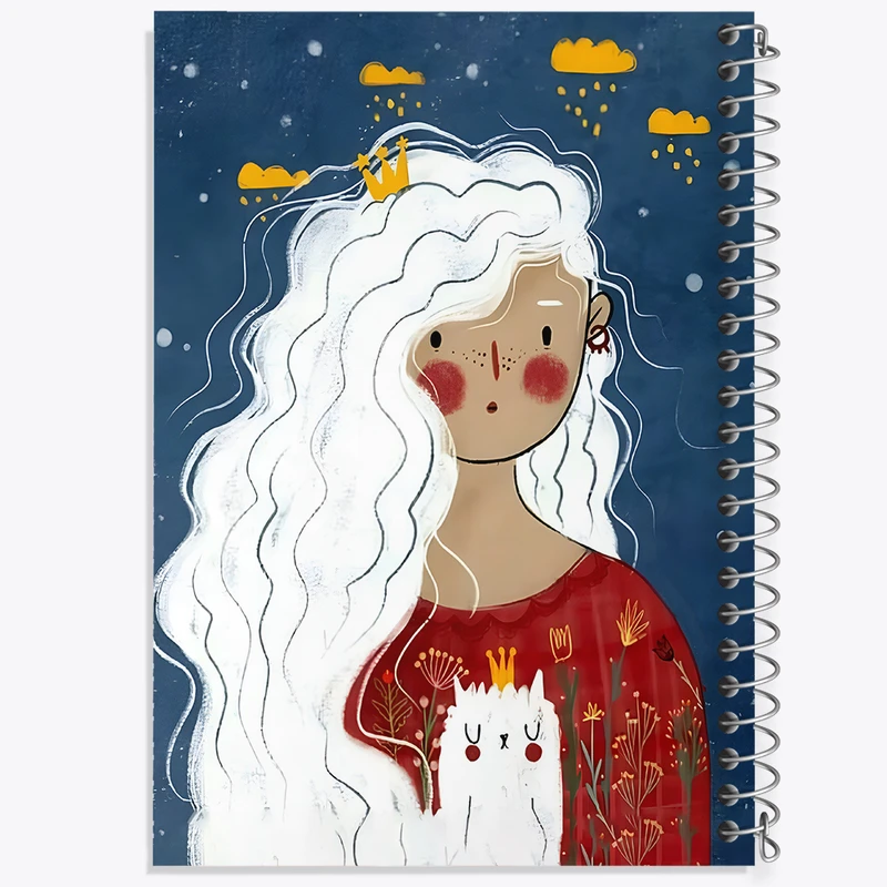 دفتر نقاشی 50 برگ خندالو طرح دخترانه کد F8387