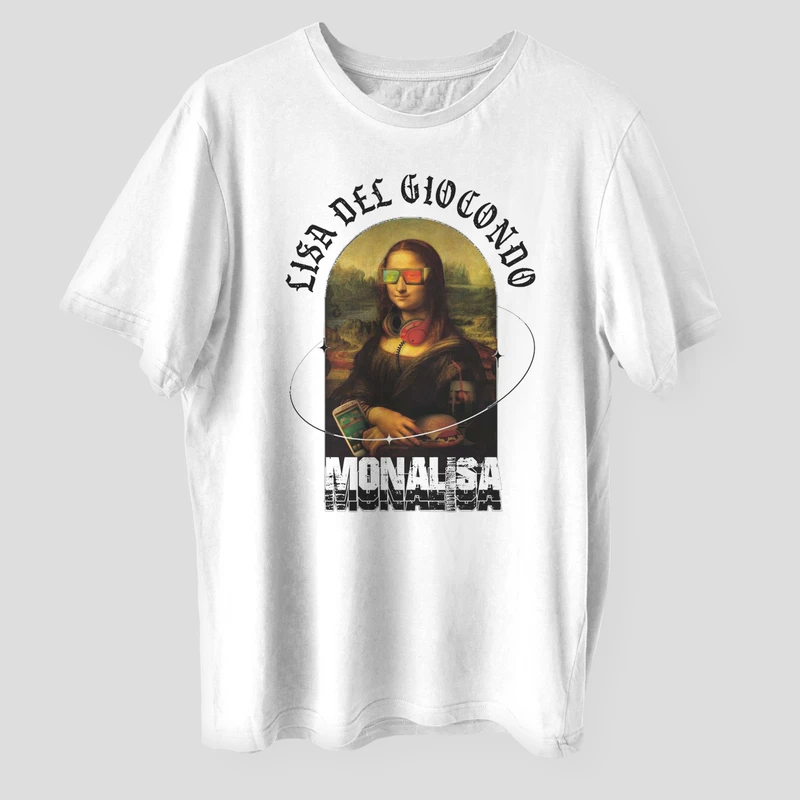 تی شرت آستین کوتاه زنانه مدل مونالیزا فانتزی کد z085