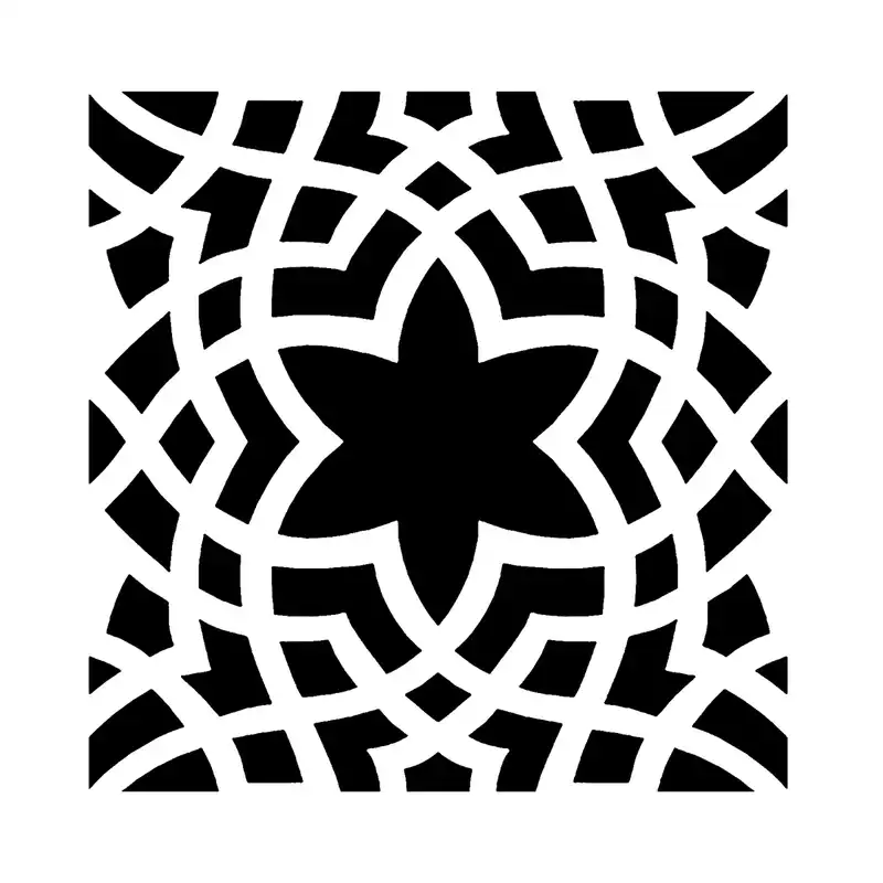 شابلون باتیس آرت طرح تذهیب کد 50-635