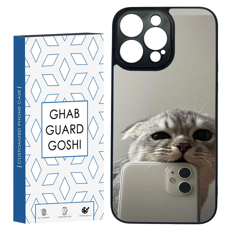 کاور قاب گارد گوشی طرح گربه سلفی کد TPU-206 مناسب برای گوشی موبایل اپل Iphone 14 PRO MAX