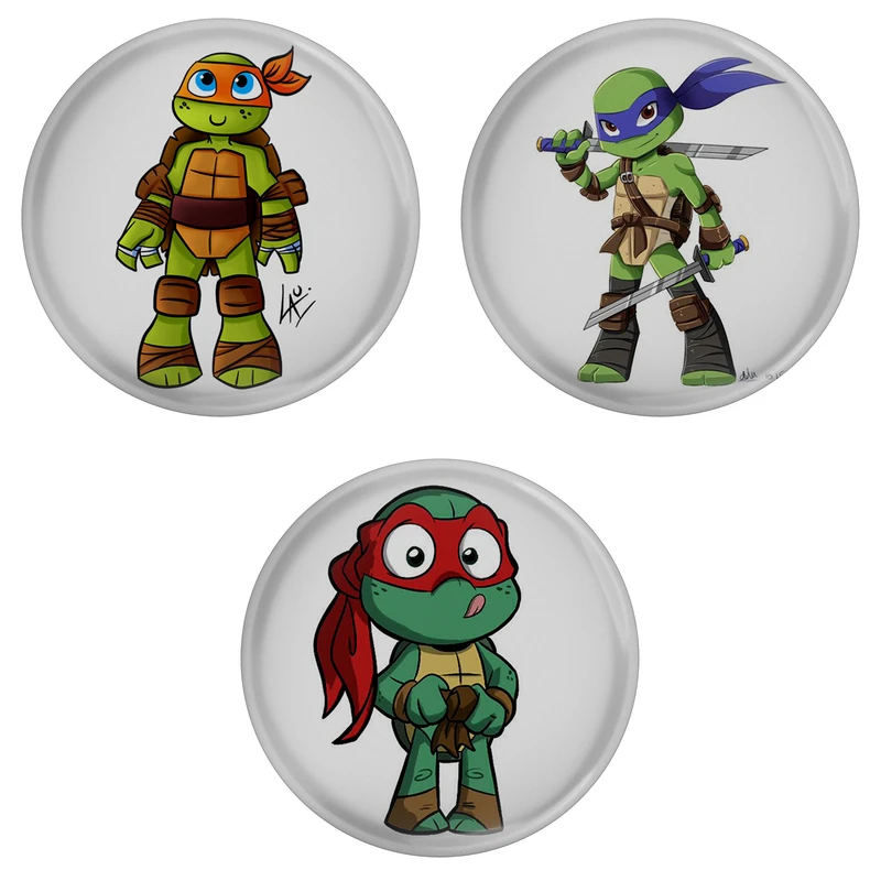 پیکسل مدل S3-2 طرح انیمیشن لاکپشت های نینجا مجموعه 3 عددی