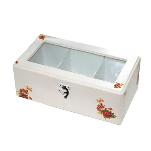 جعبه چای کیسه ای طرح گل سرخ کد 1