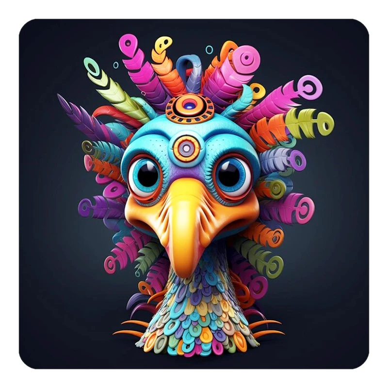 مگنت کاکتی طرح حیوانات رنگی مدل mp25197