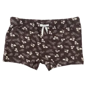 شورت دخترانه مدل گل دار 245518  رنگ قهوه ای