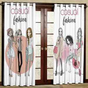پرده مدل دختر مخمل پانچی کد 1256L سایز 140x280 سانتی متر