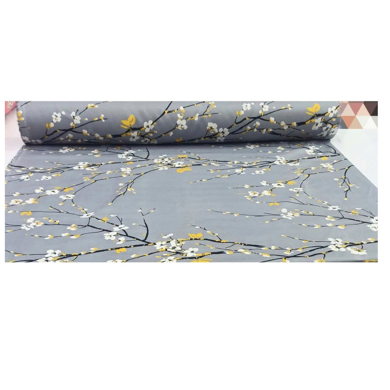ملحفه مدل روانداز طرح شکوفه گیلاس یک نفره سایز 220×140 سانتی متر