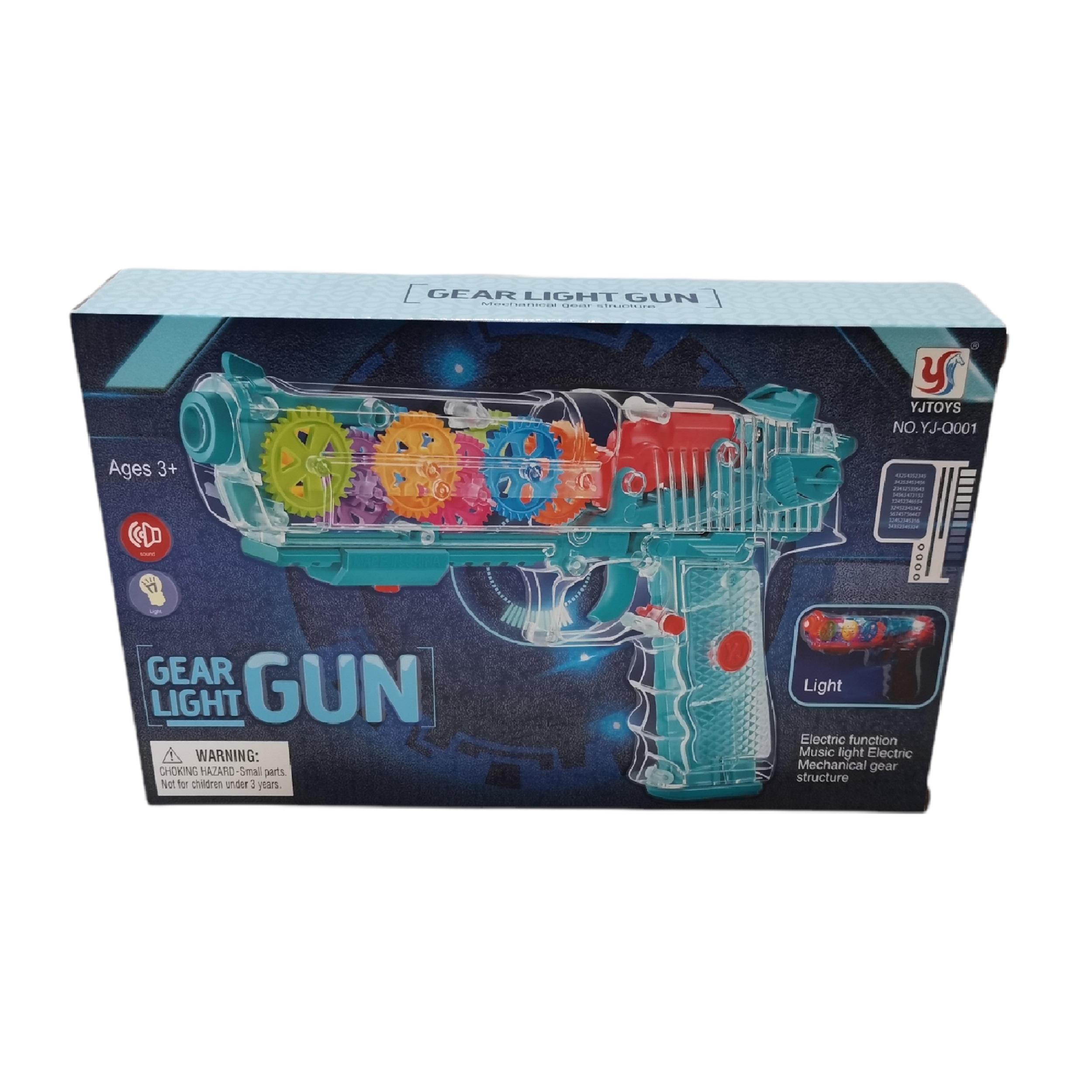 تفنگ بازی مدل موزیکال چراغدار چرخ دنده ای LIGHT GUN