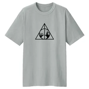 تی شرت لانگ آستین کوتاه زنانه مدل هری پاتر کد LL66 رنگ طوسی