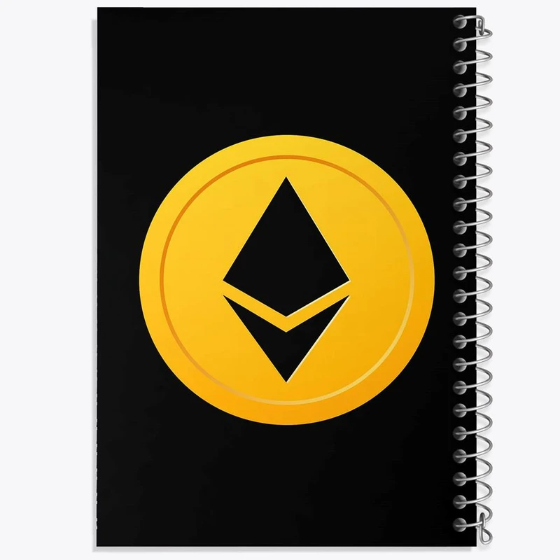 دفتر شطرنجی 50 برگ خندالو طرح ارز دیجیتال اتریوم کد 10906