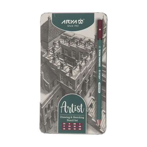 مداد طراحی آریا مدل Artist کد 001-3075 مجموعه 12 عددی