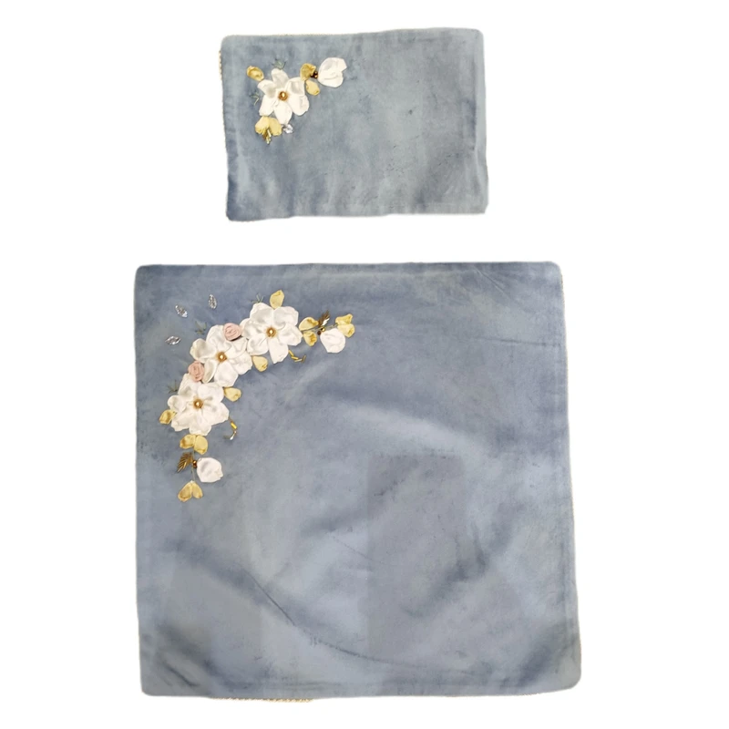 جانماز مدل مخمل روبان دوزی کد FB بسته 2 عددی