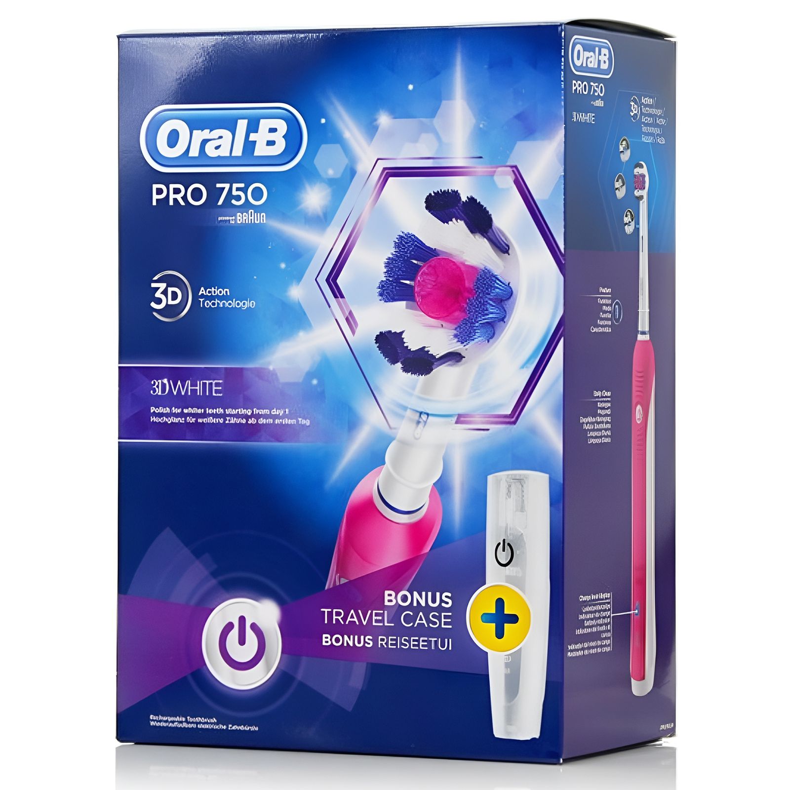 مسواک برقی اورال-بی مدل Pro 750 3D White Pink -  - 4