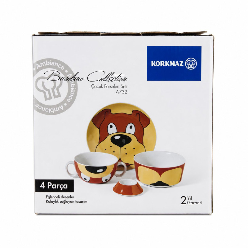 سرویس غذاخوری کودک کرکماز مدل Bambino Collection A732 مجموعه 4 عددی 