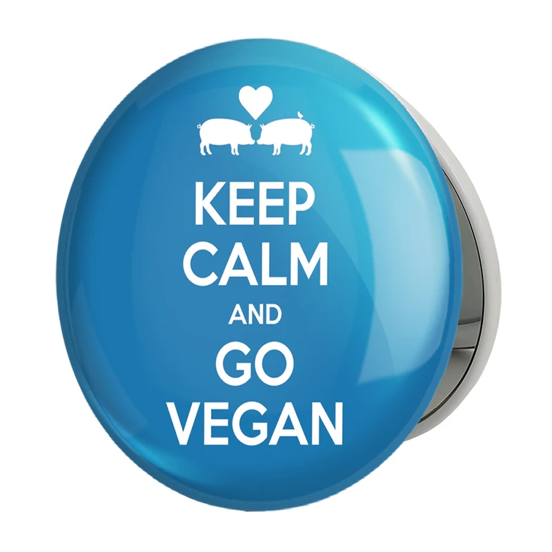 آینه جیبی خندالو طرح وگن Vegan مدل تاشو کد 31120