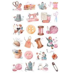 برچسب طرح سوزن نخ و خیاطی کد 344