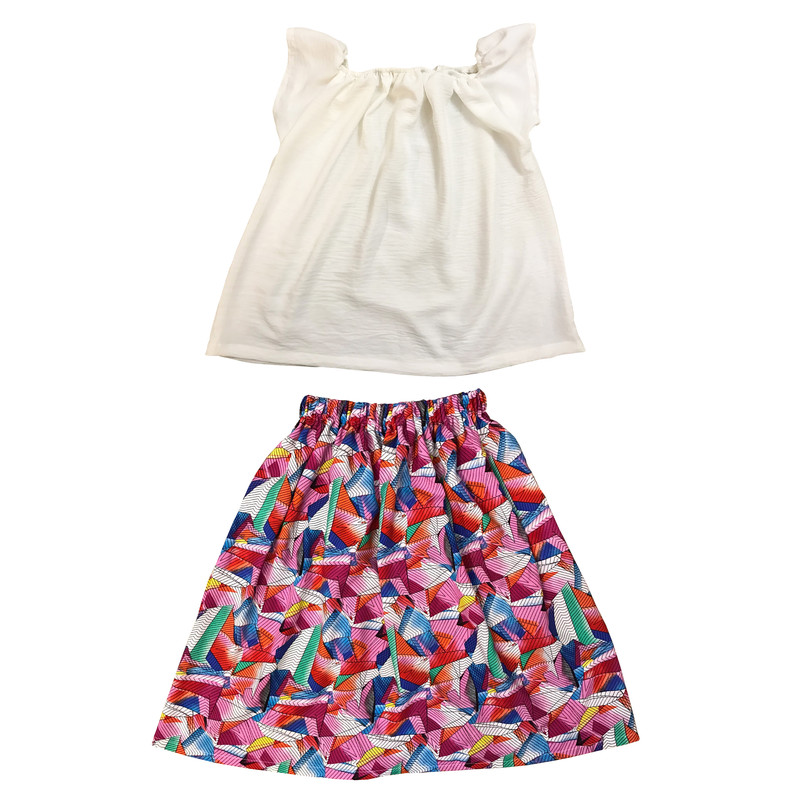 ست تاپ و دامن زنانه مدل triangle