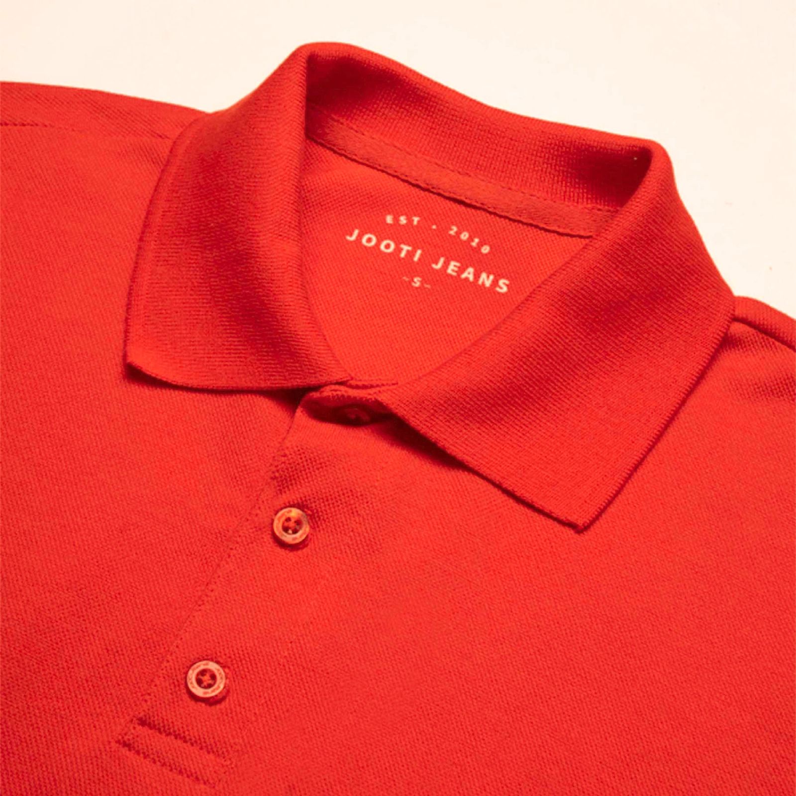 پولوشرت آستین کوتاه مردانه جوتی جینز مدل بیسیک کد 1551468 رنگ نارنجی -  - 4