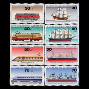 تمبر یادگاری مدل خارجی مجموعه 8 عددی