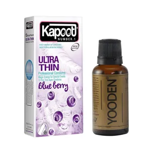 کاندوم کاپوت مدل Ultra Thin بسته 12 عددی به همراه روغن یودن کد 01 حجم 30 میلی لیتر
