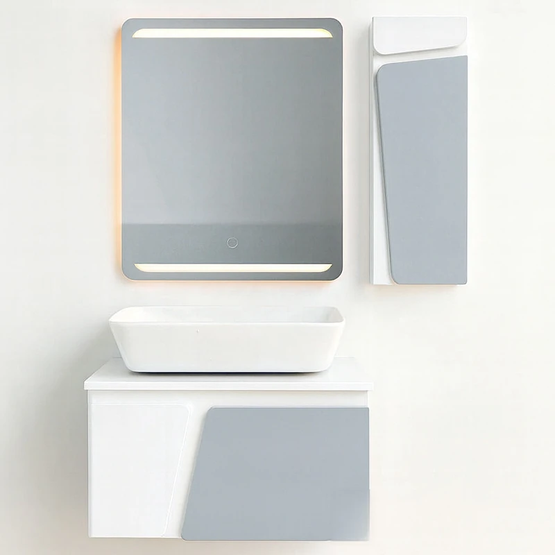 ست کابینت و روشویی دیواری مدل ویتا به همراه آینه