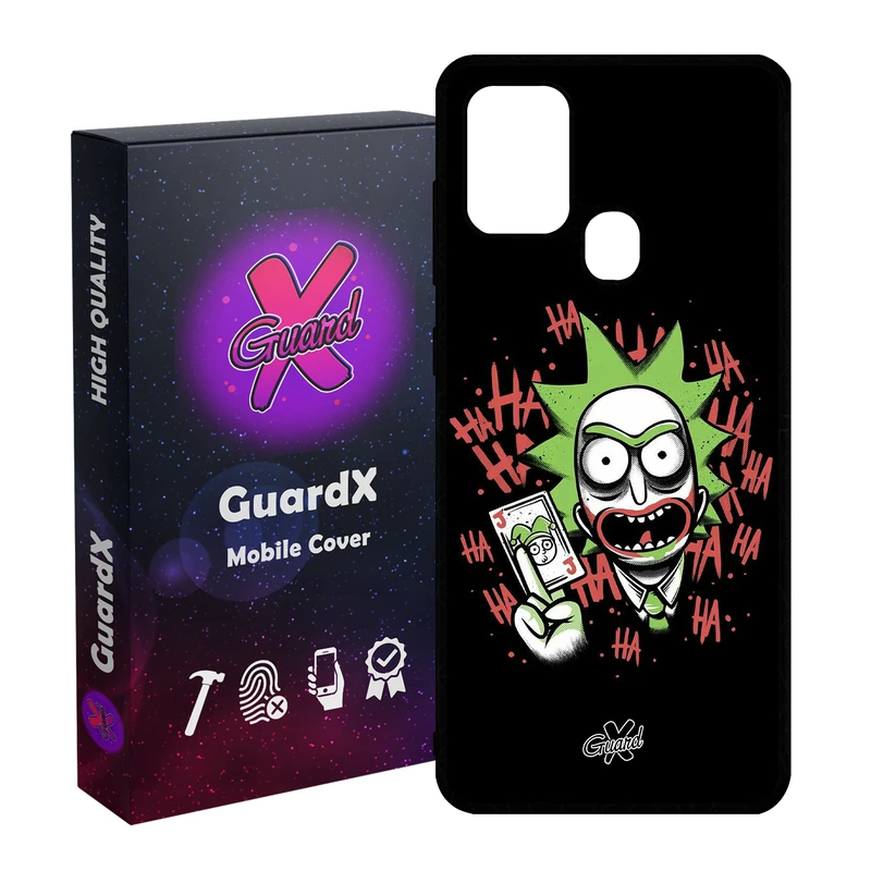 کاور گارد ایکس طرح Rick and Morty مدل Glass10151 مناسب برای گوشی موبایل سامسونگ Galaxy A21s